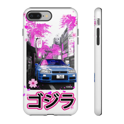 Nissan Skyline GT-R Sakura Rain Japan Nostalgic Car Phone Case - Tough Cases with Retro Vibe