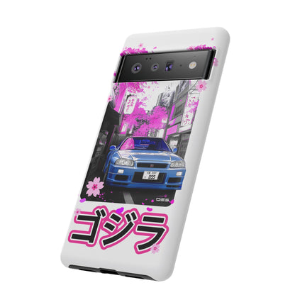 Nissan Skyline GT-R Sakura Rain Japan Nostalgic Car Phone Case - Tough Cases with Retro Vibe