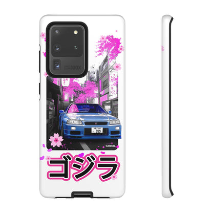 Nissan Skyline GT-R Sakura Rain Japan Nostalgic Car Phone Case - Tough Cases with Retro Vibe
