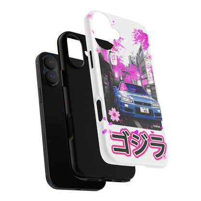 Nissan Skyline GT-R Sakura Rain Japan Nostalgic Car Phone Case - Tough Cases with Retro Vibe