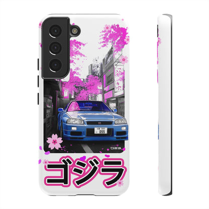 Nissan Skyline GT-R Sakura Rain Japan Nostalgic Car Phone Case - Tough Cases with Retro Vibe