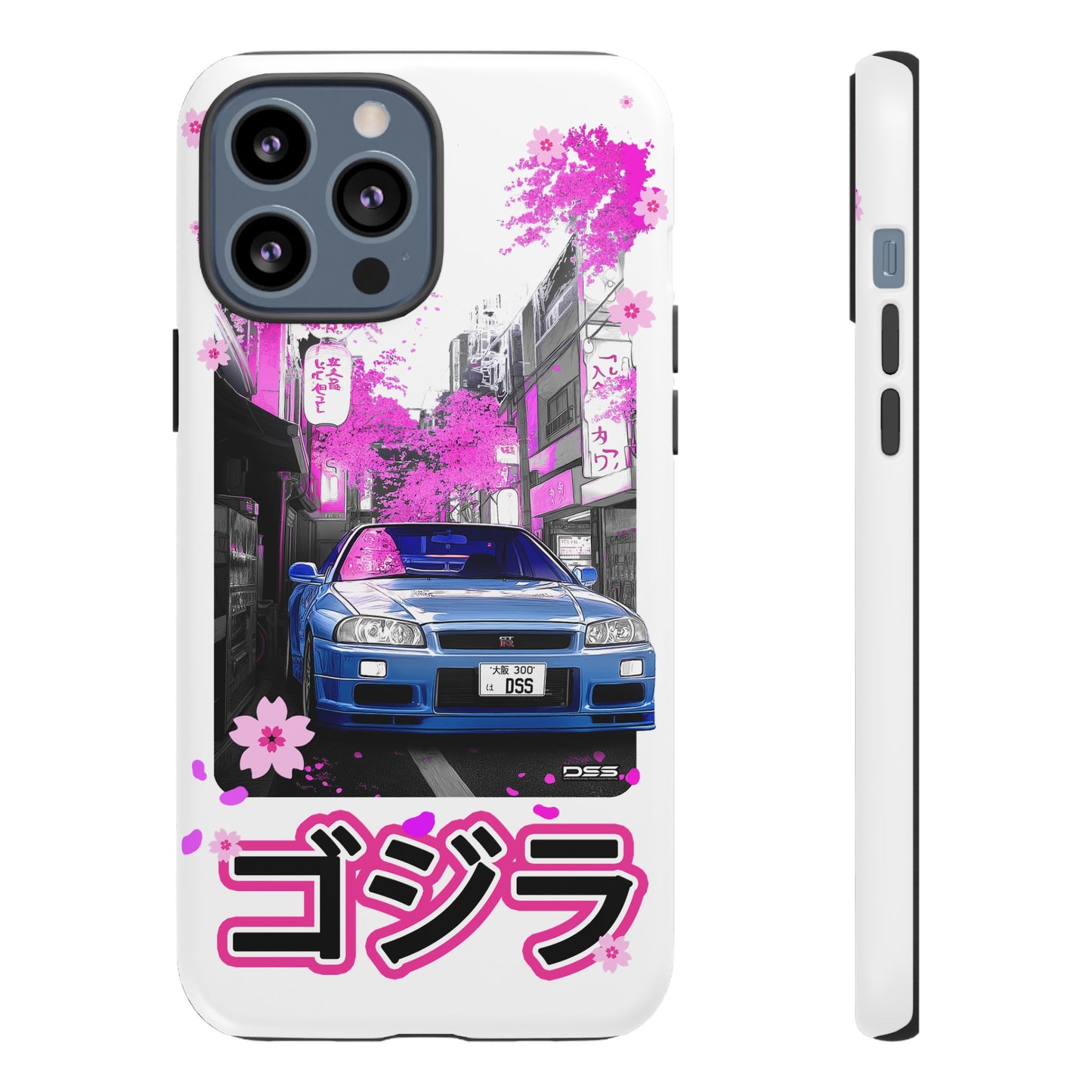 Nissan Skyline GT-R Sakura Rain Japan Nostalgic Car Phone Case - Tough Cases with Retro Vibe