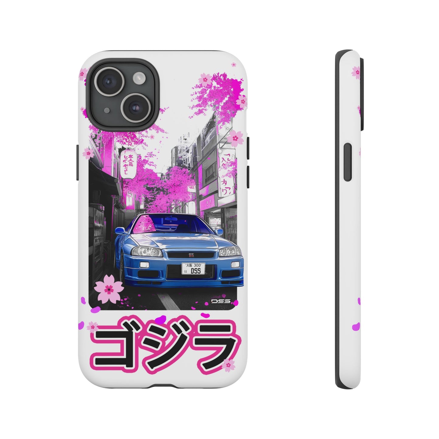Nissan Skyline GT-R Sakura Rain Japan Nostalgic Car Phone Case - Tough Cases with Retro Vibe