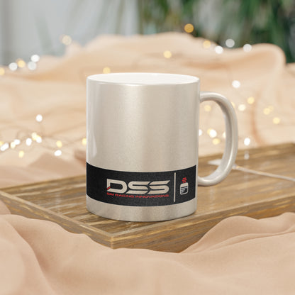DSS Metallic Mug - Modern Silver/Gold Drinkware, Stylish Coffee Cup for Home/Office, Perfect Gift