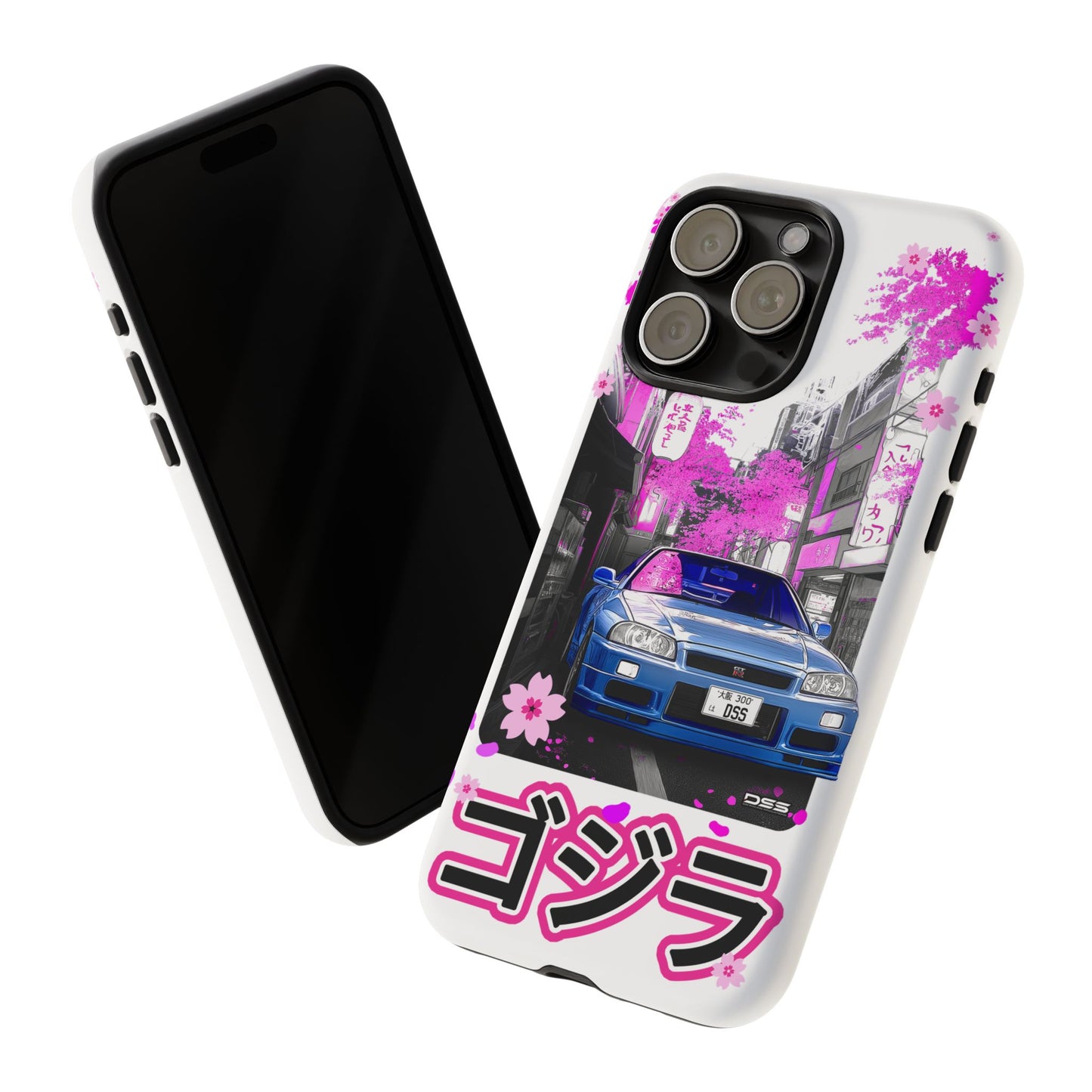 Nissan Skyline GT-R Sakura Rain Japan Nostalgic Car Phone Case - Tough Cases with Retro Vibe