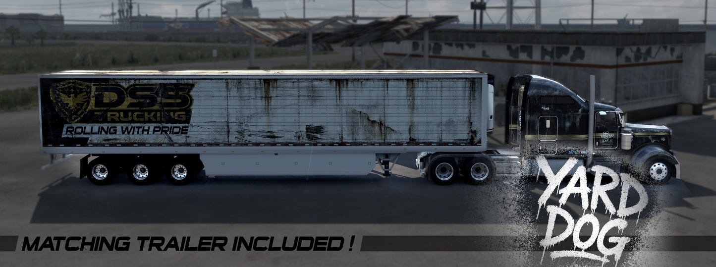 Yard Dog – Truck and Trailer Skin MOD / Fits Jon Ruda Kenworth W900 and Peterbilt Glider