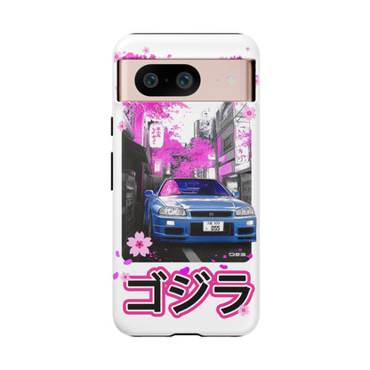 Nissan Skyline GT-R Sakura Rain Japan Nostalgic Car Phone Case - Tough Cases with Retro Vibe