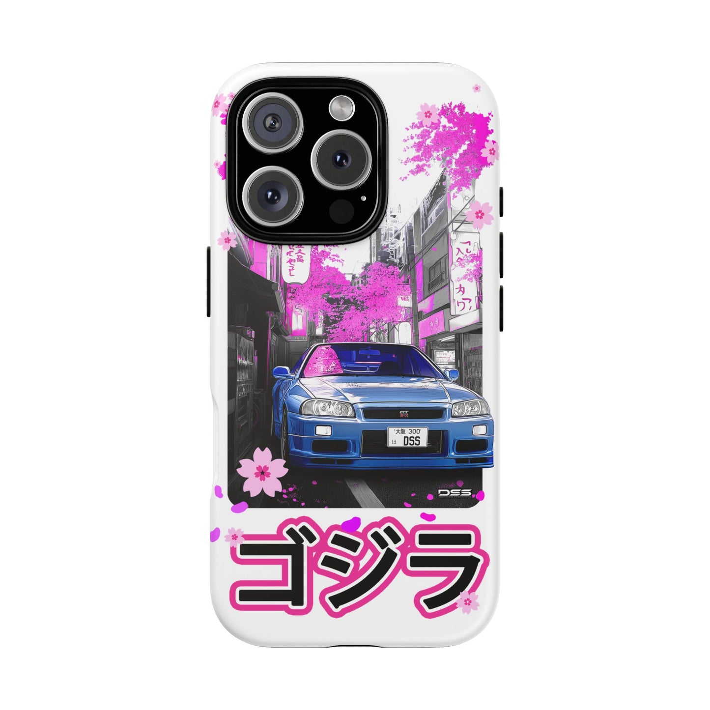 Nissan Skyline GT-R Sakura Rain Japan Nostalgic Car Phone Case - Tough Cases with Retro Vibe