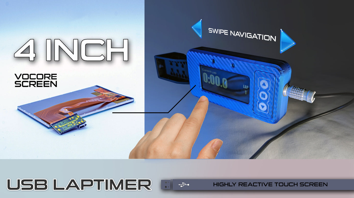 PACELOGIC Lap Timer with Bracket | 4in Touch Screen | Fully licensed PACELOGIC Pro software | Immense amounts of telemetry data !!!