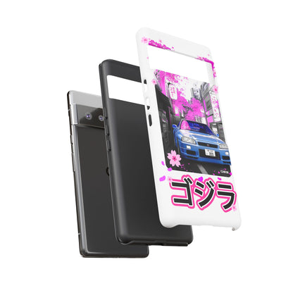 Nissan Skyline GT-R Sakura Rain Japan Nostalgic Car Phone Case - Tough Cases with Retro Vibe