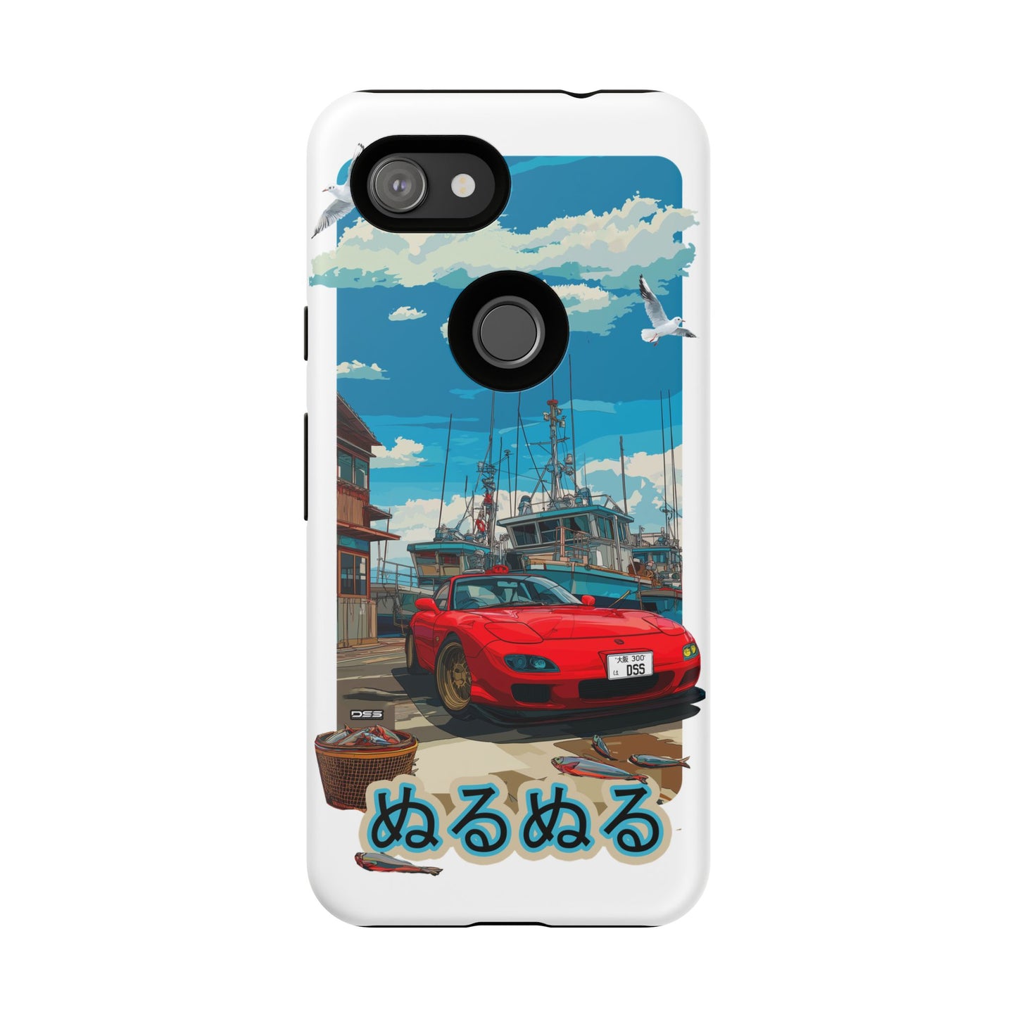 Mazda RX 7 Slippery Situation Nostalgic Car Phone Case - Tough Cases with Retro Vibe