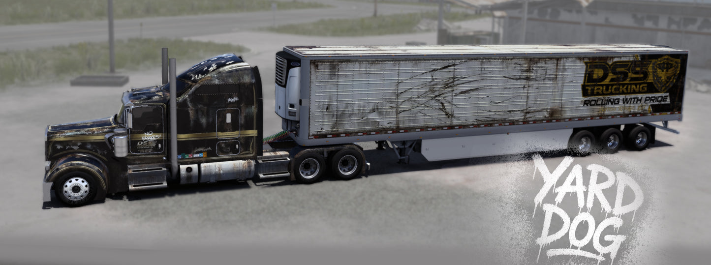 Yard Dog – Truck and Trailer Skin MOD / Fits Jon Ruda Kenworth W900 and Peterbilt Glider