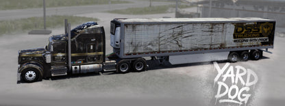 Yard Dog – Truck and Trailer Skin MOD / Fits Jon Ruda Kenworth W900 and Peterbilt Glider