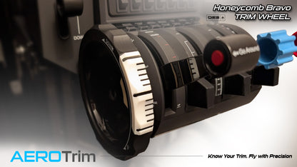 AEROTrim – Honeycomb Bravo Trim Wheel Cover Attachment | Flight Simulator Upgrade with High-Contrast Markings & Graduated Scale
