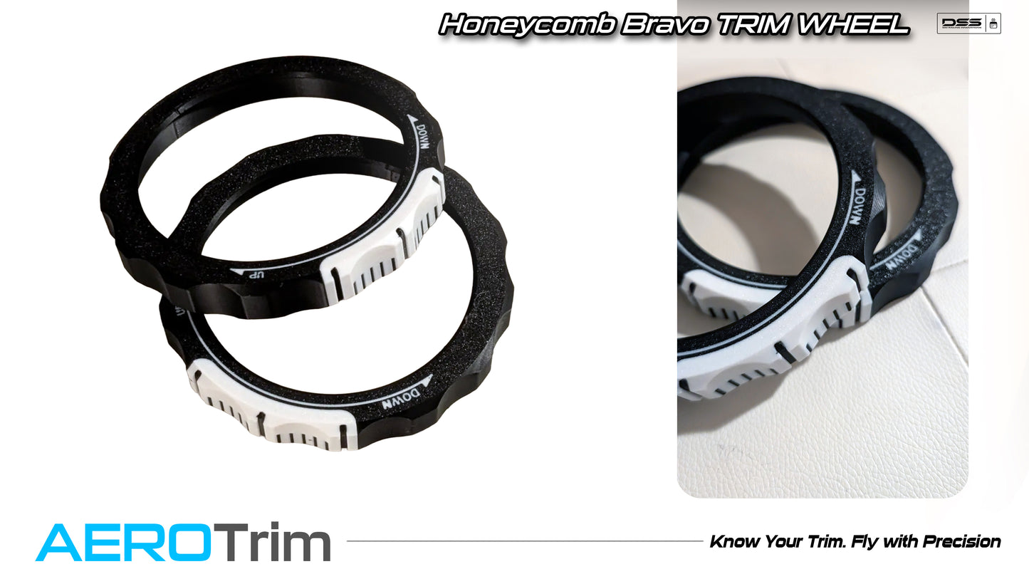 AEROTrim – Honeycomb Bravo Trim Wheel Cover Attachment | Flight Simulator Upgrade with High-Contrast Markings & Graduated Scale