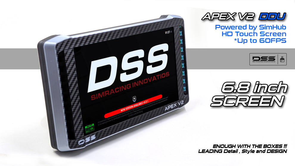 6.8 in DDU APEXv2 | Real Race Car SCALE !!! Dashboard Display for Sim ...