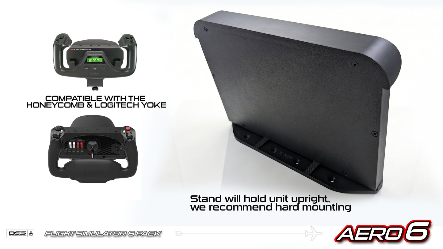 USB Flight Simulator Six Pack Display AERO6 | HD Touchscreen Gauges, No HDMI !!!