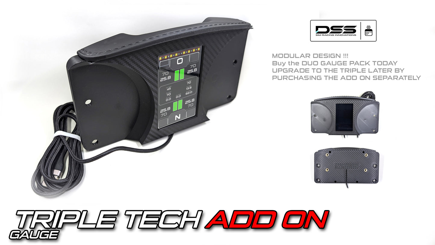 4 CENTER Sim Racing Dashboard Display | Touchscreen DDU with Multi-Gauge Support | Works with DUAL GAUGE