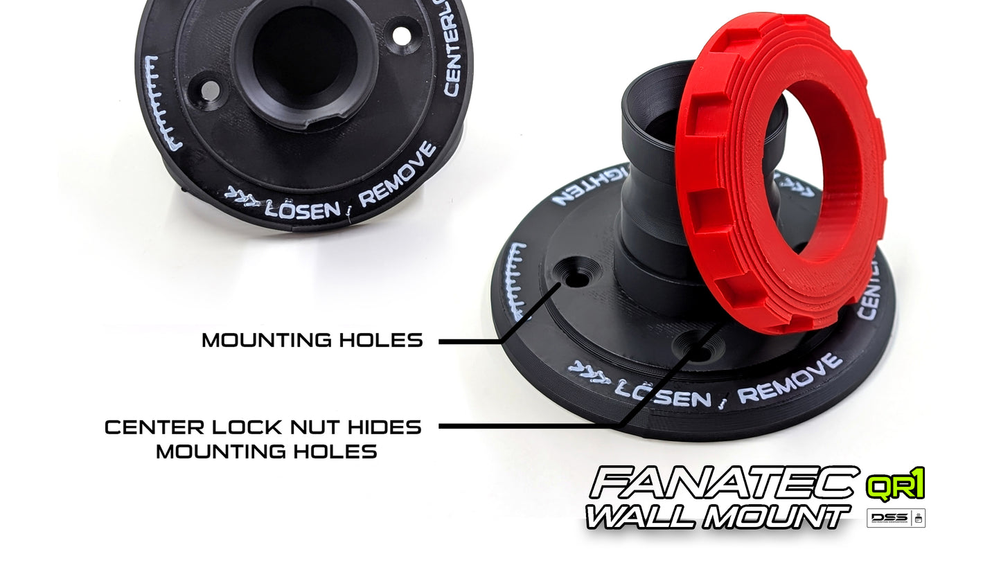 Fanatec QR1 Wall Mount | Race Car Center Lock Inspired | High Quality Stylish & Secure