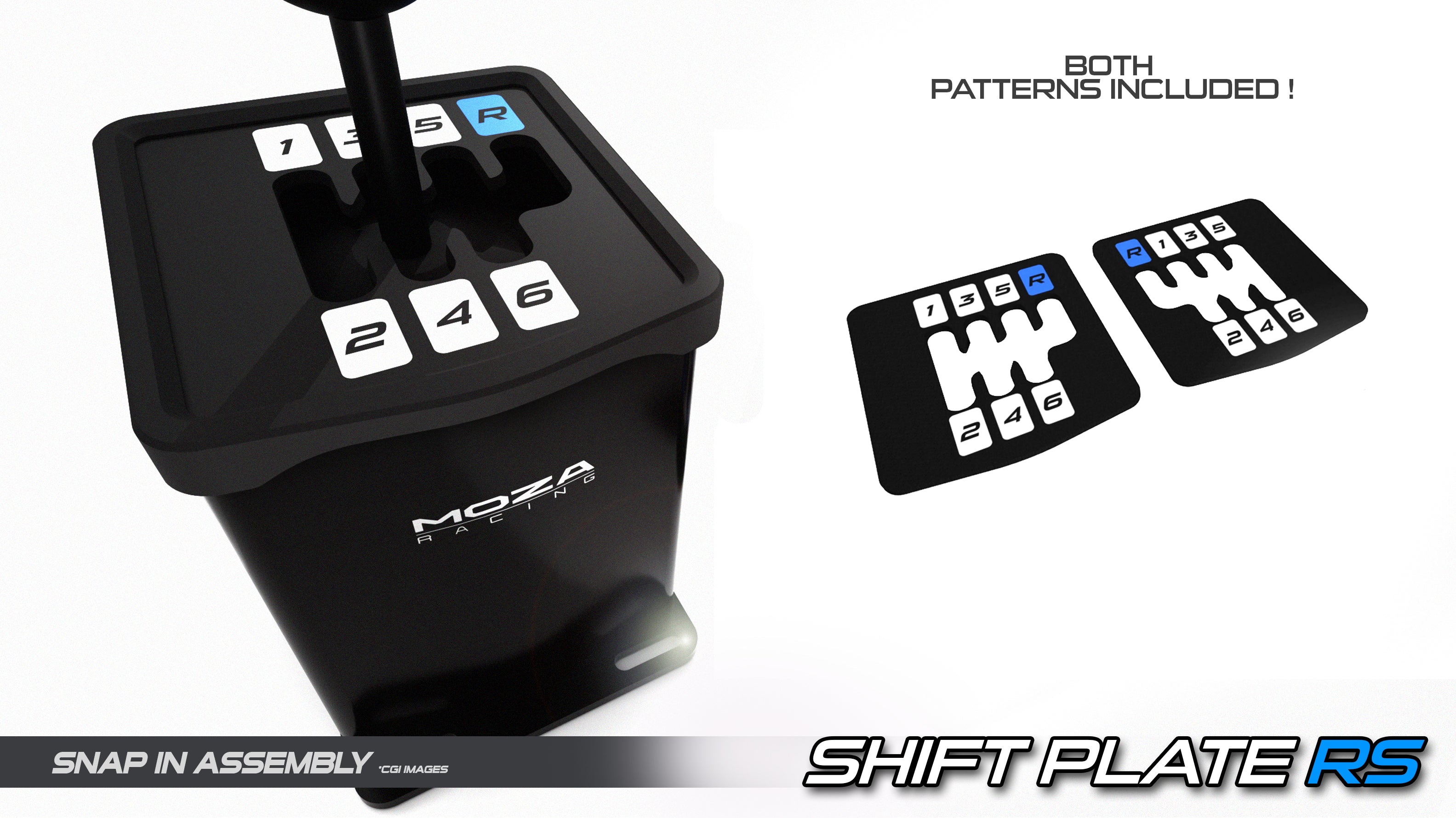 Parallel Shift Plates Shift Plate RS | Interchangeable 6-Speed Dogleg Shift Plates for Moza ...