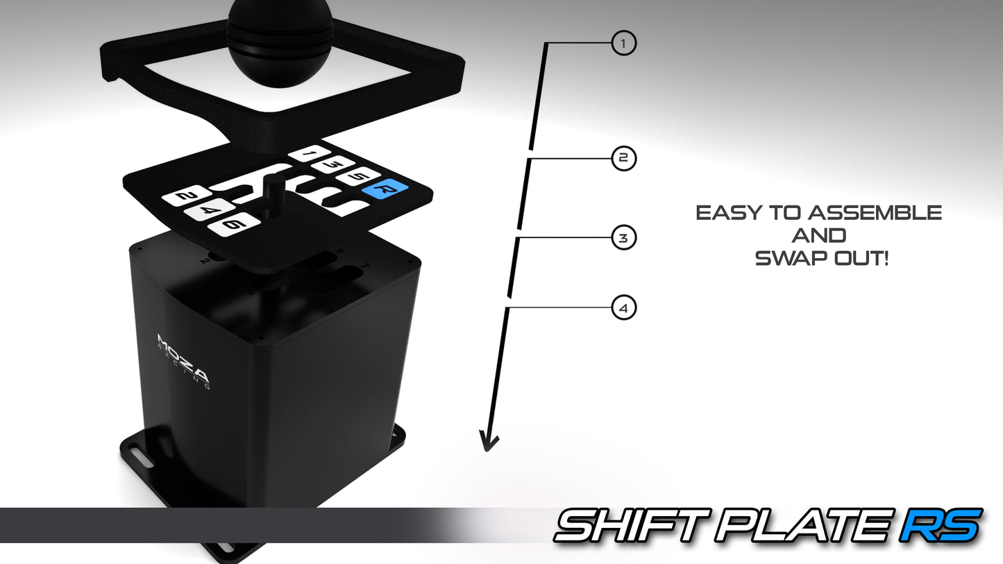 Shift Plate RS | Interchangeable 6-Speed Dogleg Shift Plates for Moza HGP Shifter