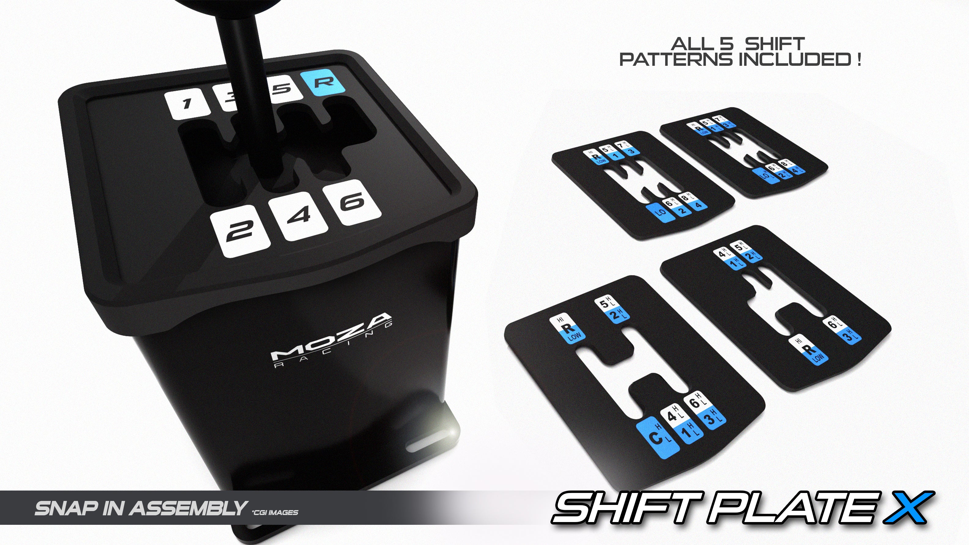 Shift Mods ShiftPlate X Mod | 🛻 Interchangeable Truck Shift Patterns for Moza HGP ...