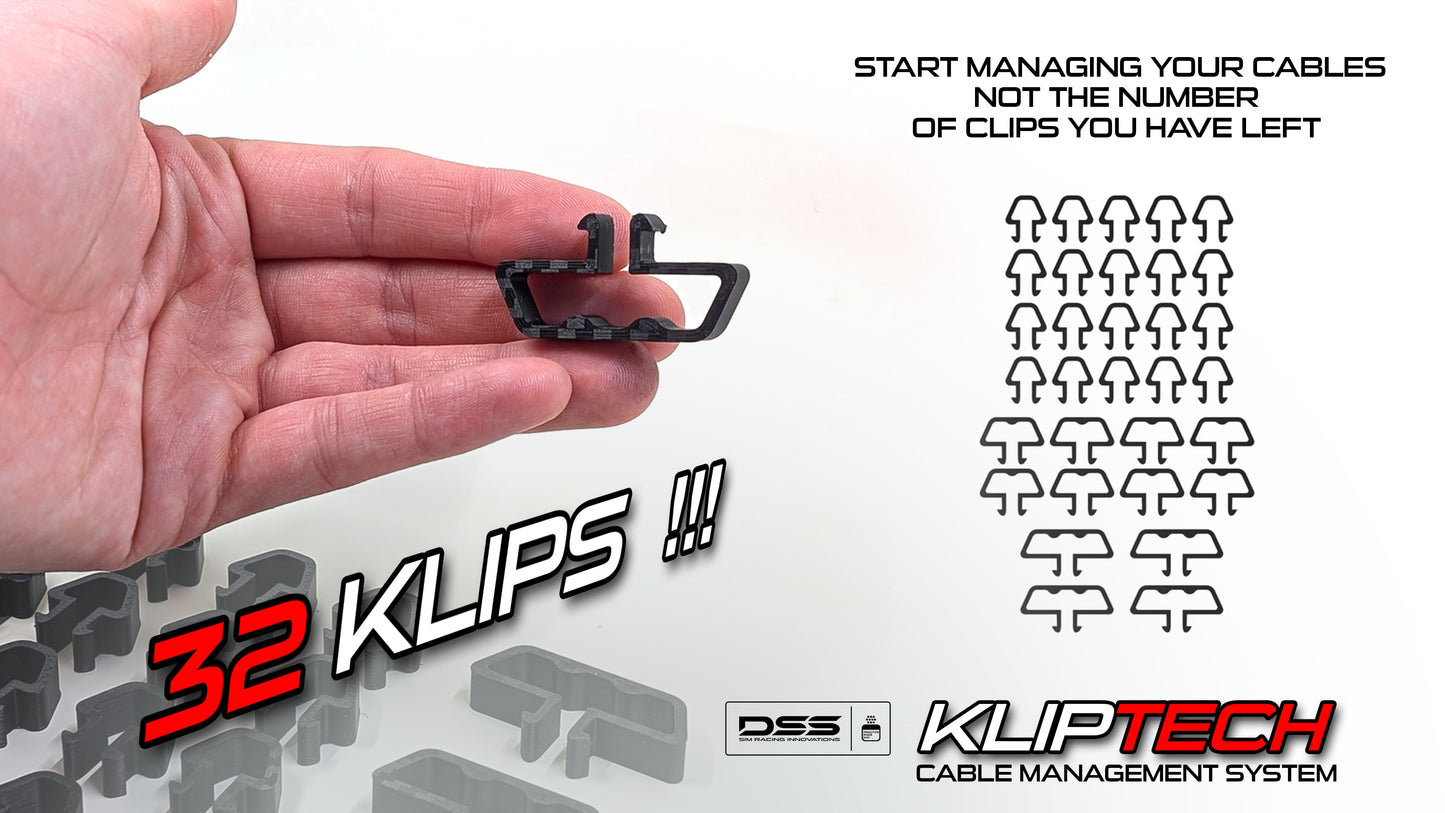 Cable Management Clips for 8040 Aluminum Extrusion - | 32 Pack !!! GET MORE for LESS | KLIPtech