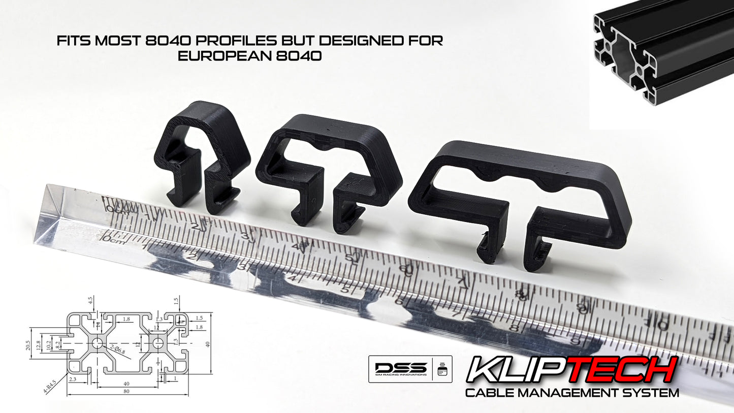 Cable Management Clips for 8040 Aluminum Extrusion - | 32 Pack !!! GET MORE for LESS | KLIPtech