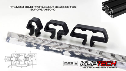Cable Management Clips for 8040 Aluminum Extrusion - | 32 Pack !!! GET MORE for LESS | KLIPtech