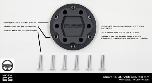 55mm to 70mm Wheel Rim Adapter for MOZA ES Rim | Sim Racing Steering Wheel Spacer | Universal Racing Wheel Adapter for MOZA Sim Rigs