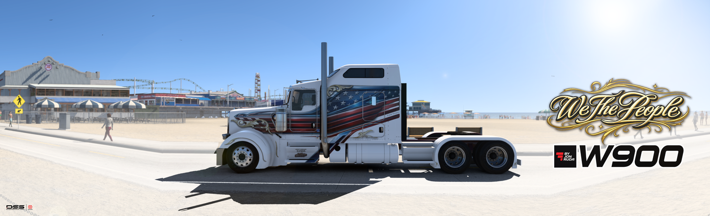 We The People Skin MOD / KENWORTH W900 (JonRuda & Standard SCS)