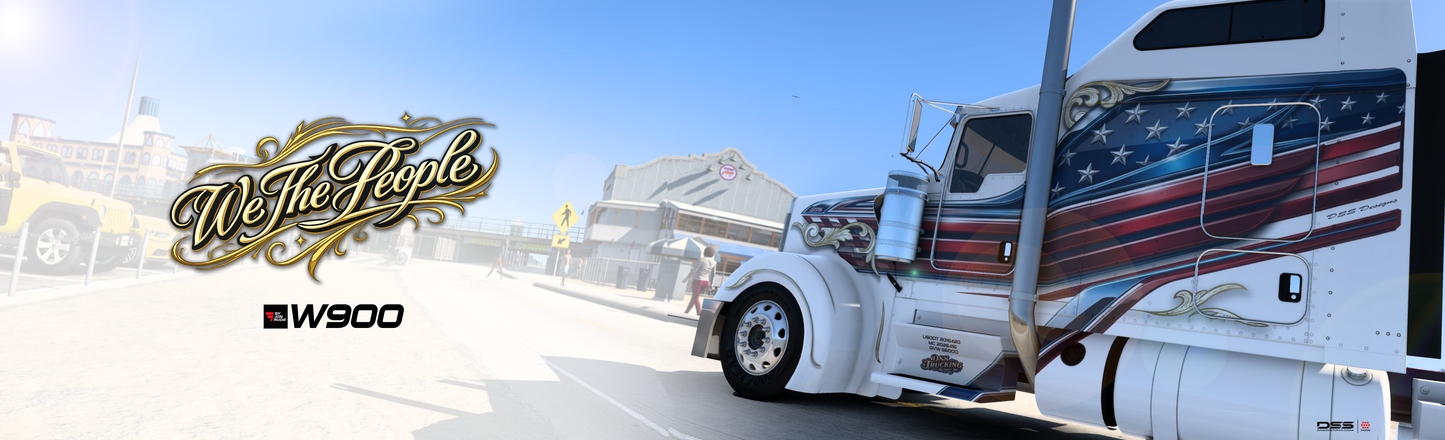 We The People Skin MOD / KENWORTH W900 (JonRuda & Standard SCS)