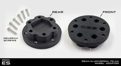 55mm to 70mm Wheel Rim Adapter for MOZA ES Rim | Sim Racing Steering Wheel Spacer | Now STRONGER Design and Material !