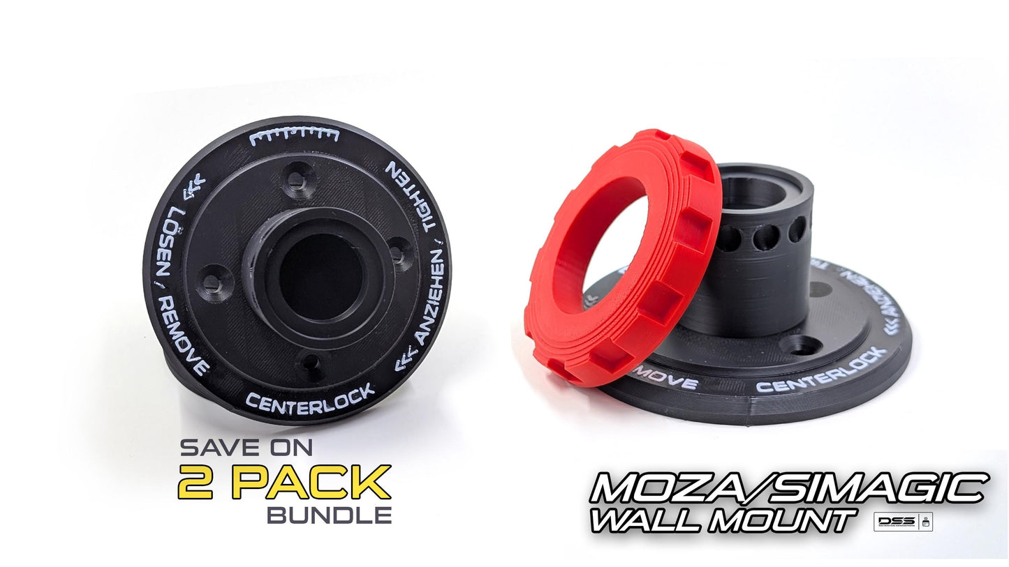 MOZA or SIMAGIC Wall Mount | Race Car Center Lock Inspired | High Quality Stylish & Secure