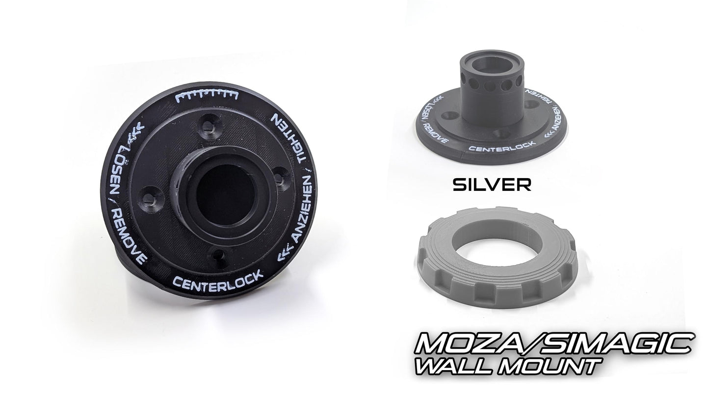 MOZA or SIMAGIC Wall Mount | Race Car Center Lock Inspired | High Quality Stylish & Secure