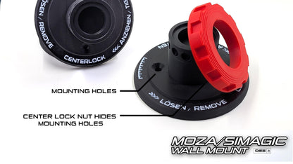 MOZA or SIMAGIC Wall Mount | Race Car Center Lock Inspired | High Quality Stylish & Secure