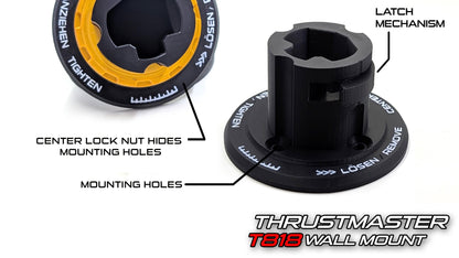 Thrustmaster T818 Wall Mount | Race Car Center Lock Inspired | High Quality Stylish & Secure