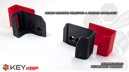 Adjustable Keyboard Holder for Sim Rigs – KeyKeep Modern USA-Made Mount with Hidden Hardware