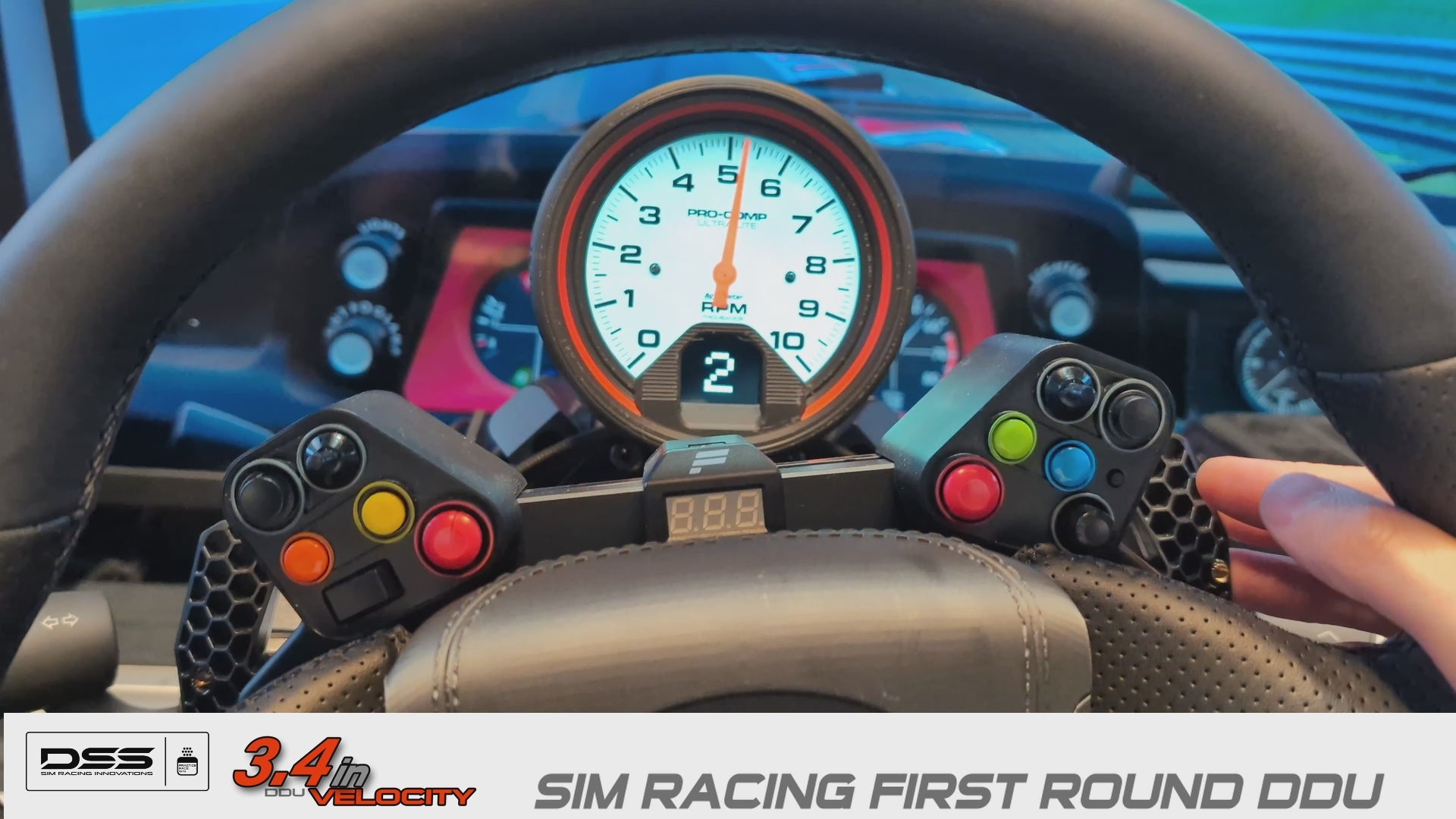 3.4 Round Sim Racing Dashboard Display | Touchscreen DDU with