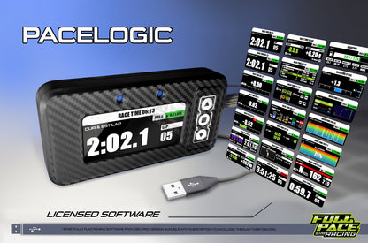 PACELOGIC Lap Timer with Bracket | 4in Touch Screen | Fully licensed PACELOGIC software | Immense amounts of telemetry data !!!