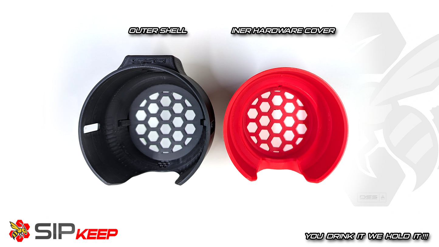 Sim Racing Cup Holder – SipKeep for Mugs, Cans, Red Bulls & More | Modern Multi-Color Design