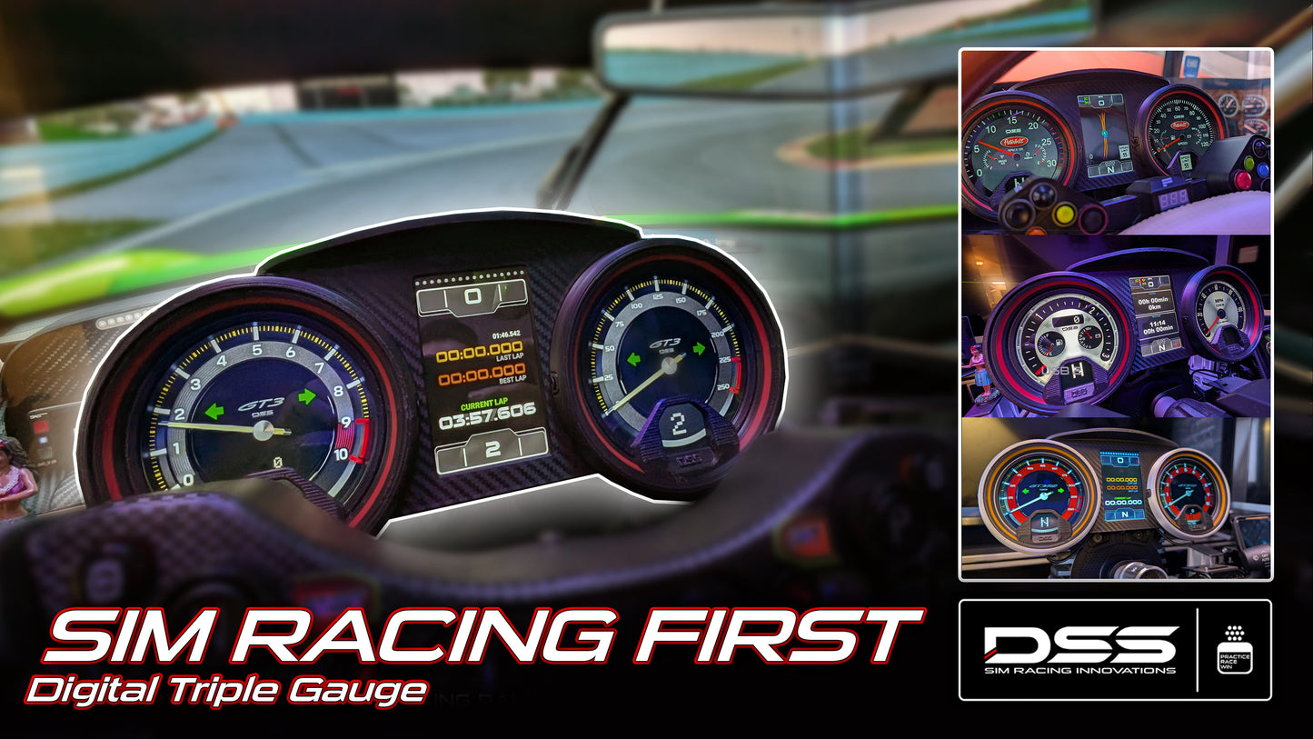 Sim Racing Dashboard DDU | Triple Screen Gauge Touch Screen | Sim Racing, Rally, Truck Sim and More