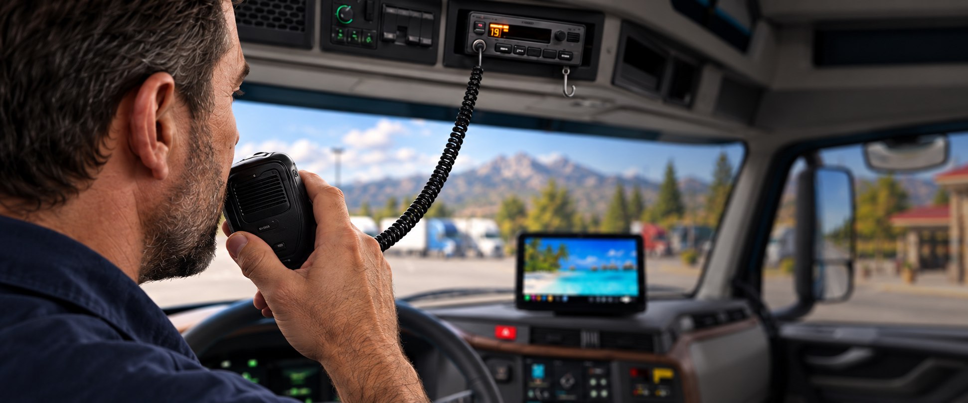CB radio on the road
