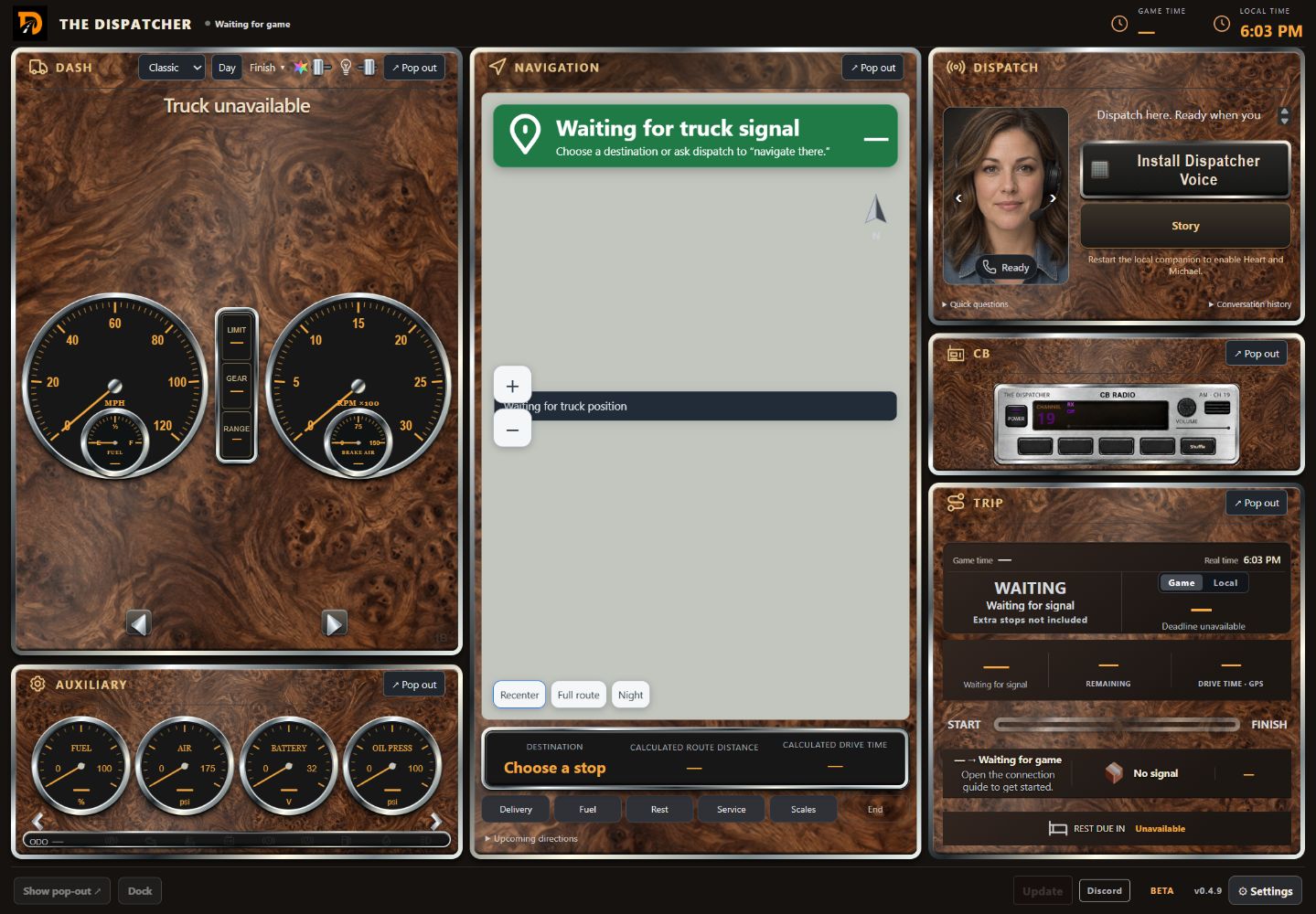 Classic theme with navigation