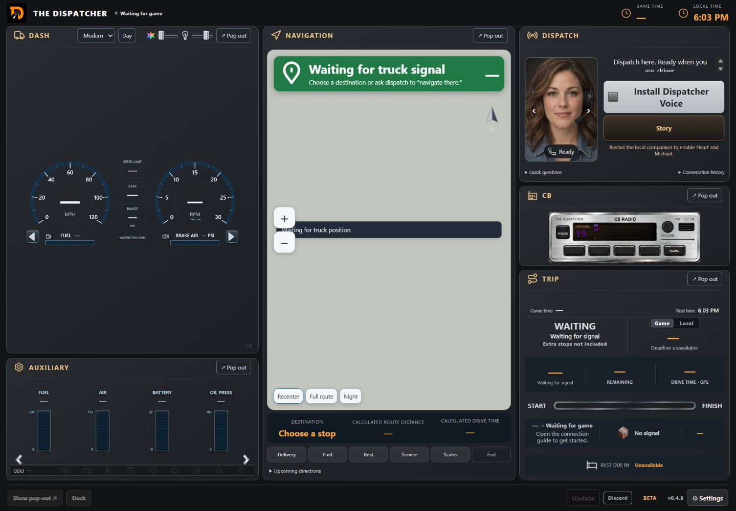 Modern · A clean digital cockpit