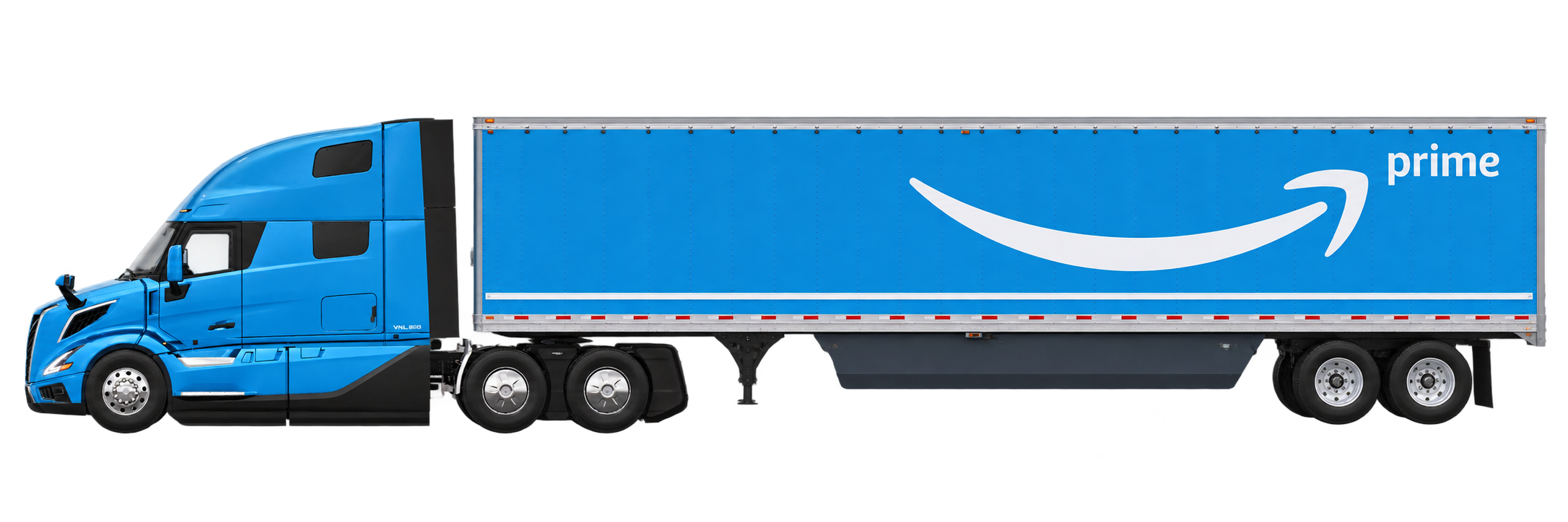 Blue tractor and trailer